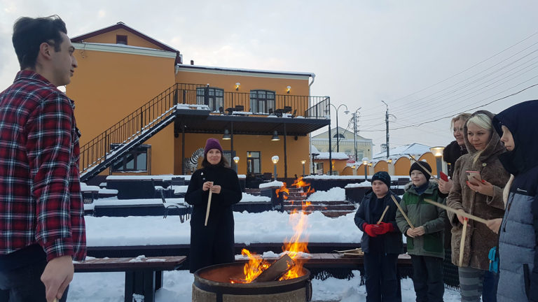 Заснеженный пленэр, роспись камней и «Очаг Желаний»
